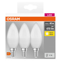 Osram LED kertepære E14 4,9 W 3-pk.